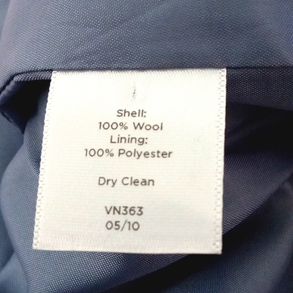 Jacket Woman's 12 Blue Heathered Wool - Picture 8 of 8